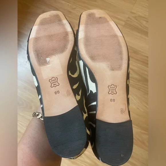 Talbots white and black flats - Picture 4 of 5